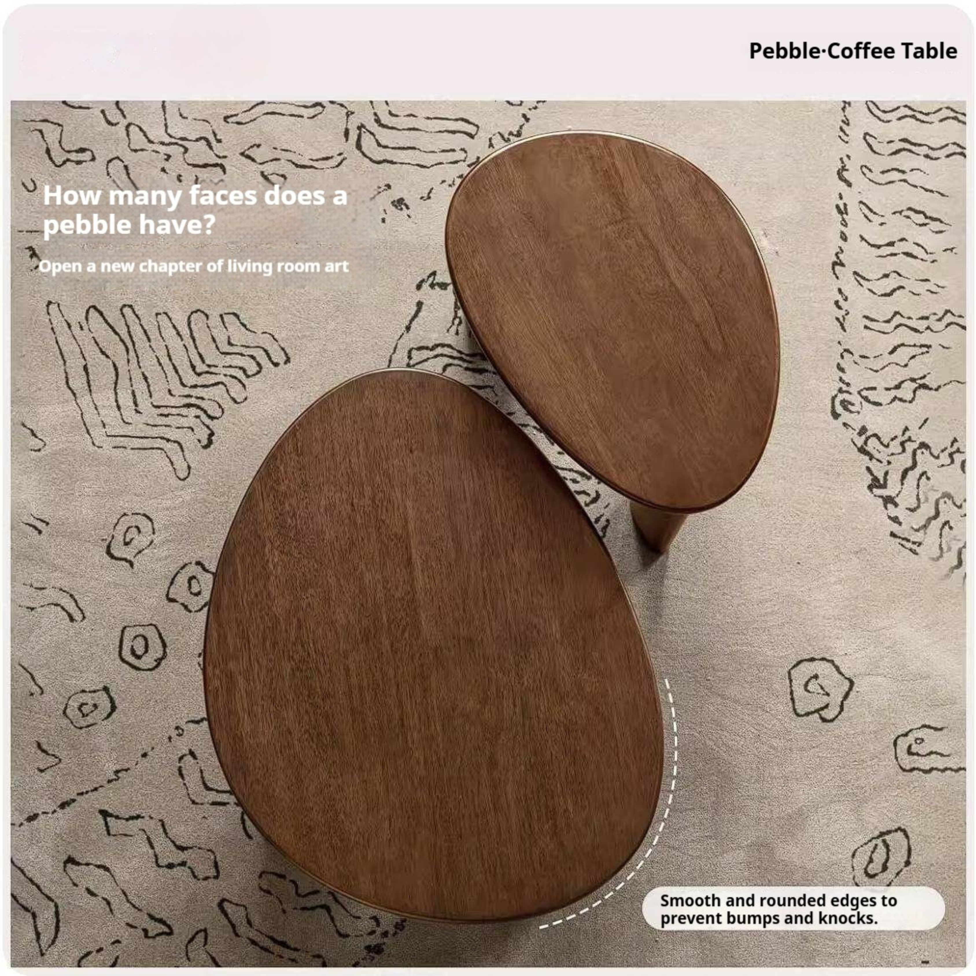 Golden Pearwood Solid Wood Coffee Table with Sculptural Form and Italian Inspired Design