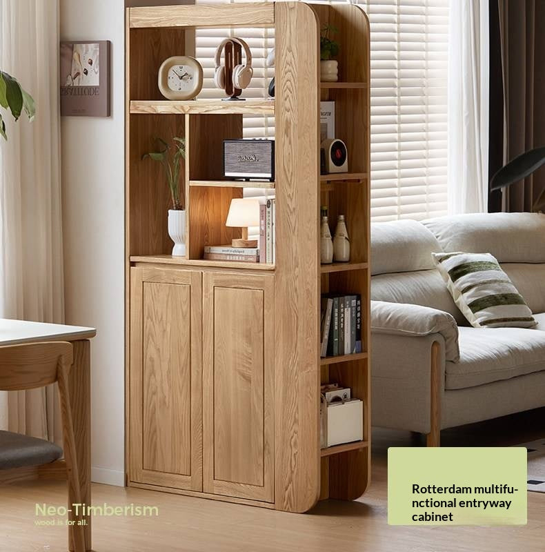 Ash Solid Wood Partition Cabinet