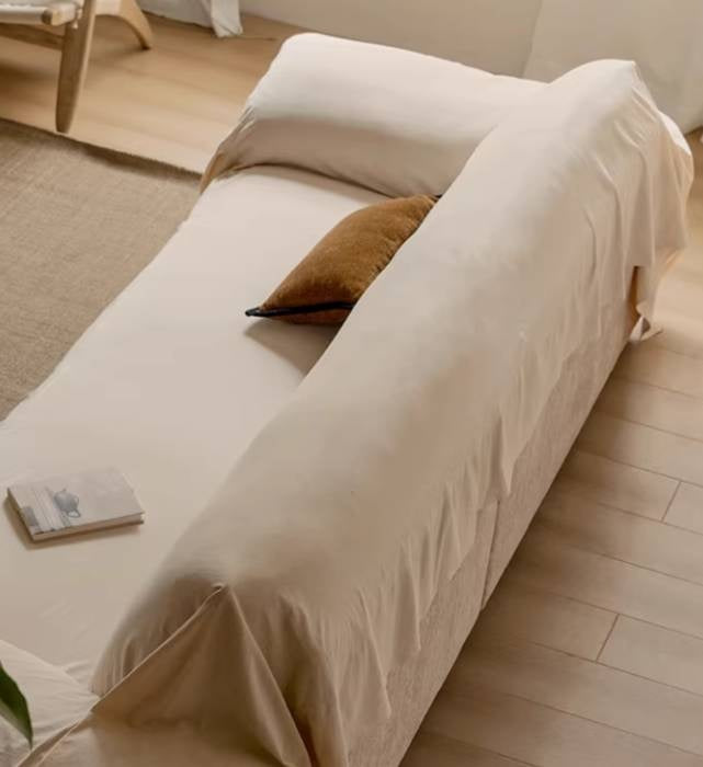 100% Cotton Sofa Cover, All-Season Washable Slipcover, Breathable Dustproof Sofa Protector