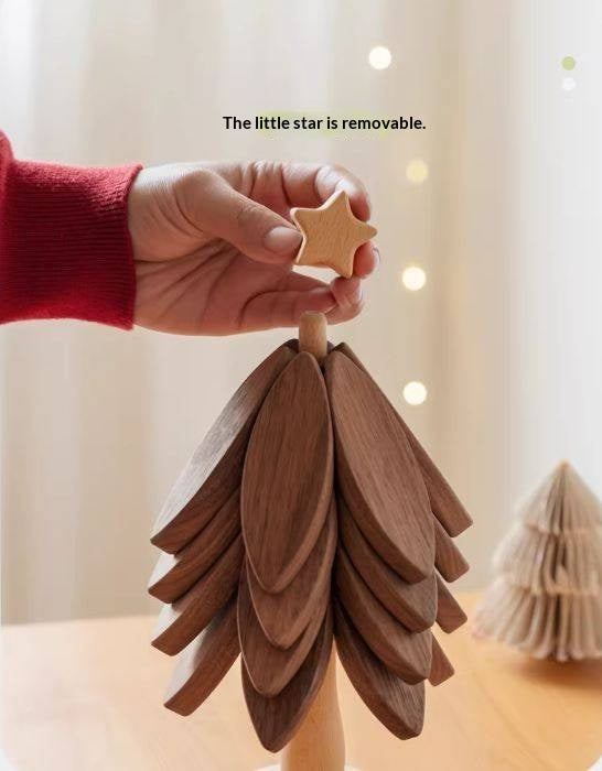 Black Walnut, Beech, Ebony Solid Wood Anti-Scalding Kitchen Mat with Heat Insulation