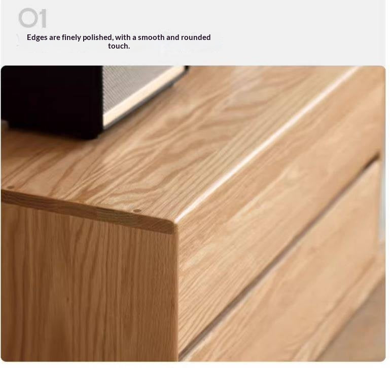 Solid RubberWood, Oak Solid Wood TV Cabinet Floor Combination,