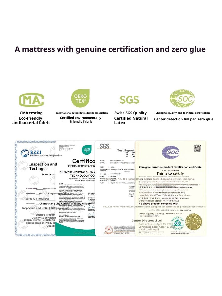 Zero Glue Certified Thick Mattress, Home Use Spring Mattress, Latex Soft Mattress, Bedroom Jute Mattress, Model Pro 23 cm