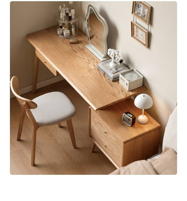 Oak Solid Wood Telescopic Office Desk