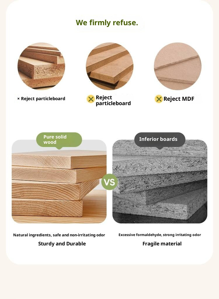 Beech Solid Wood Bookshelf Integrated Сhildren's Learning Desk