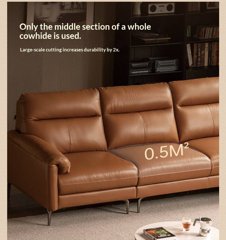 Genuine Leather Italian Normcore Modern Sofa
