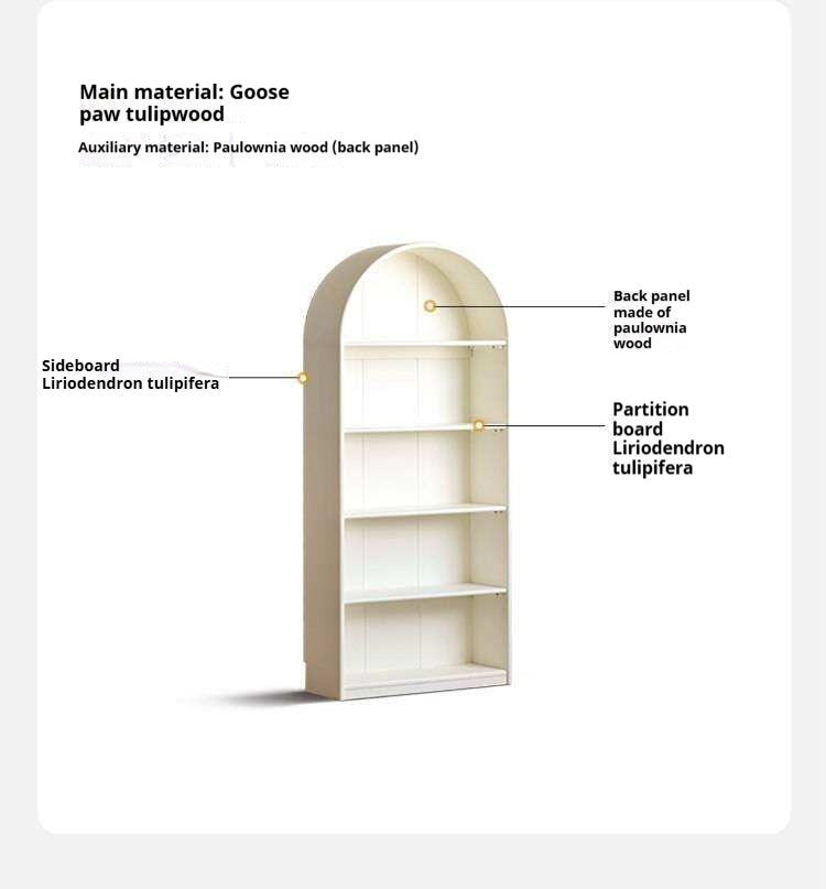 Tulipwood Solid Wood Arch Bookshelf.