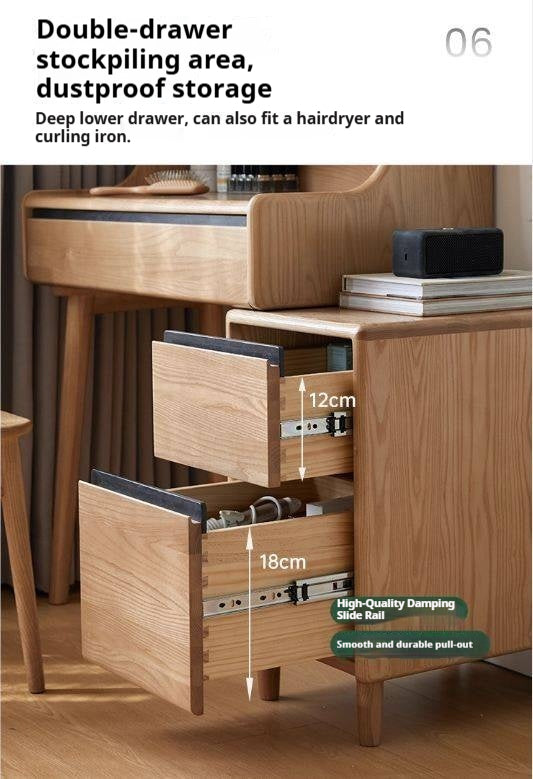 Ash Solid Wood Modern Dressing Table