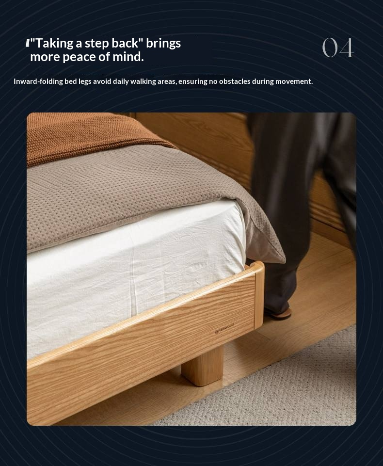 Ash, Beech Solid Wood Modern Simple Luminous Bed