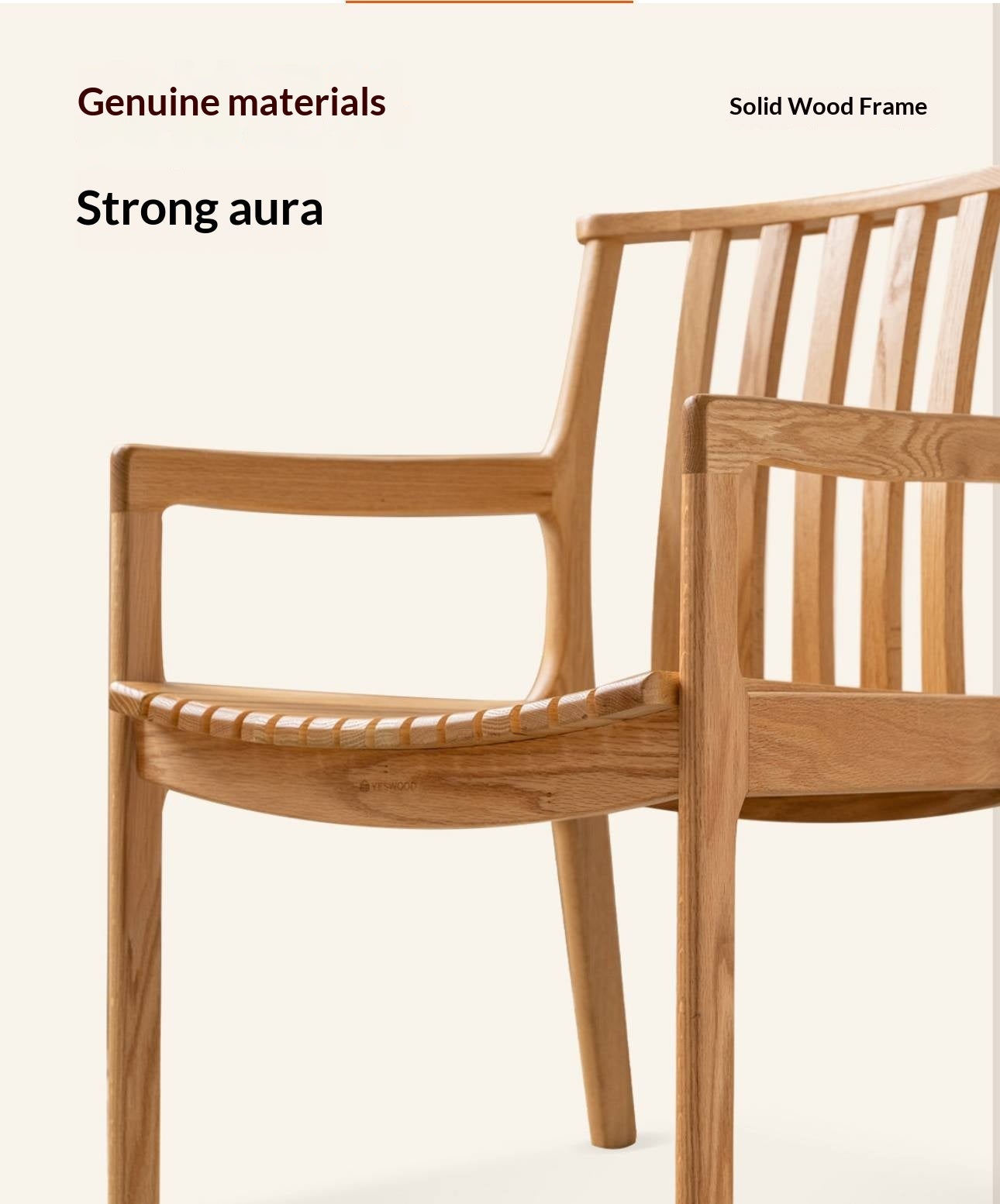 Cherry, Oak, Beech Solid Wood Book Chair Comfortable Soft Back Chair