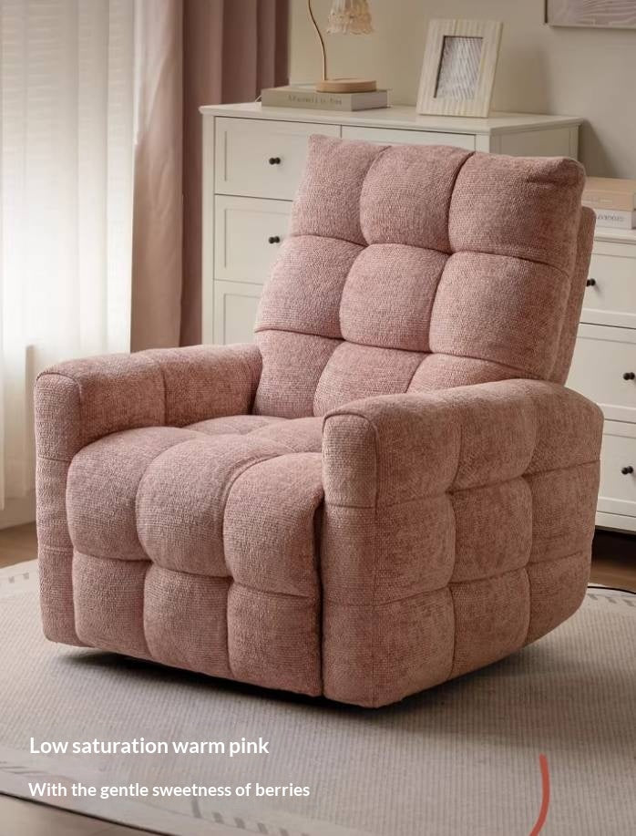 French Modern Recliner Accent Chair in Fabric