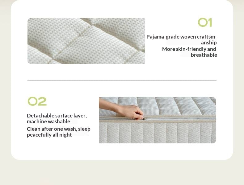 Eco-Friendly Zero Glue Certified Mattress with Jute and Latex — Natural Design