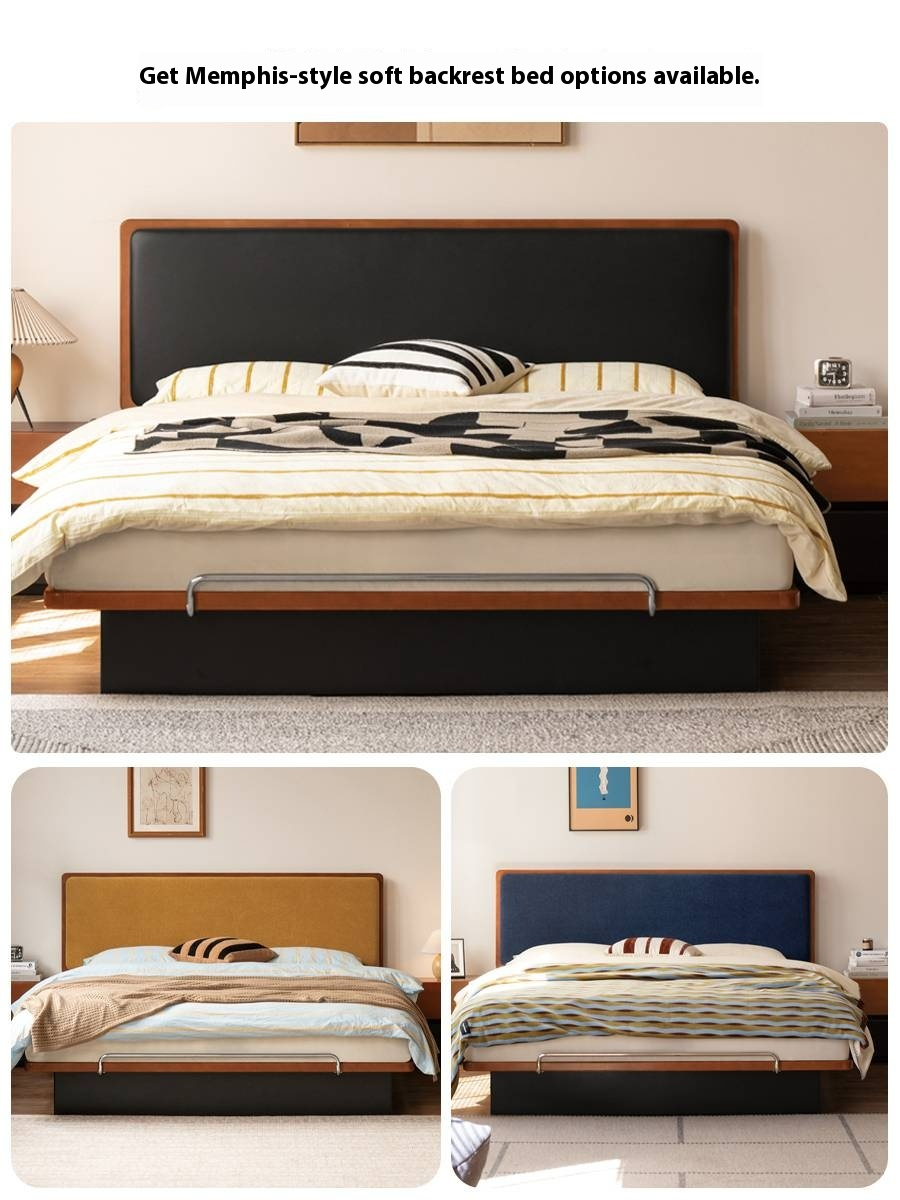 Poplar Solid Wood Suspended Box Bed Bauhaus Style