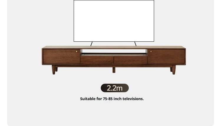 Oak Solid Wood Nordic Modern TV Stand