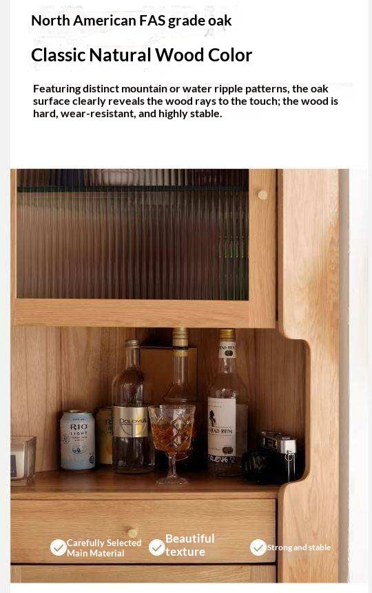 Oak Solid Wood Corner Sideboard