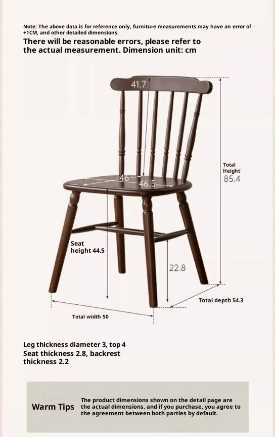 Set 4 pcs Beech, Black Walnut Solid Wood Dining Chair