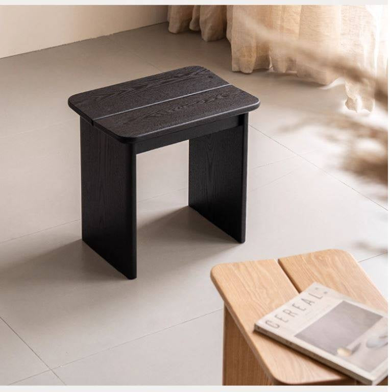 Ash Solid Wood Wabi-Sabi Style Square Chairs