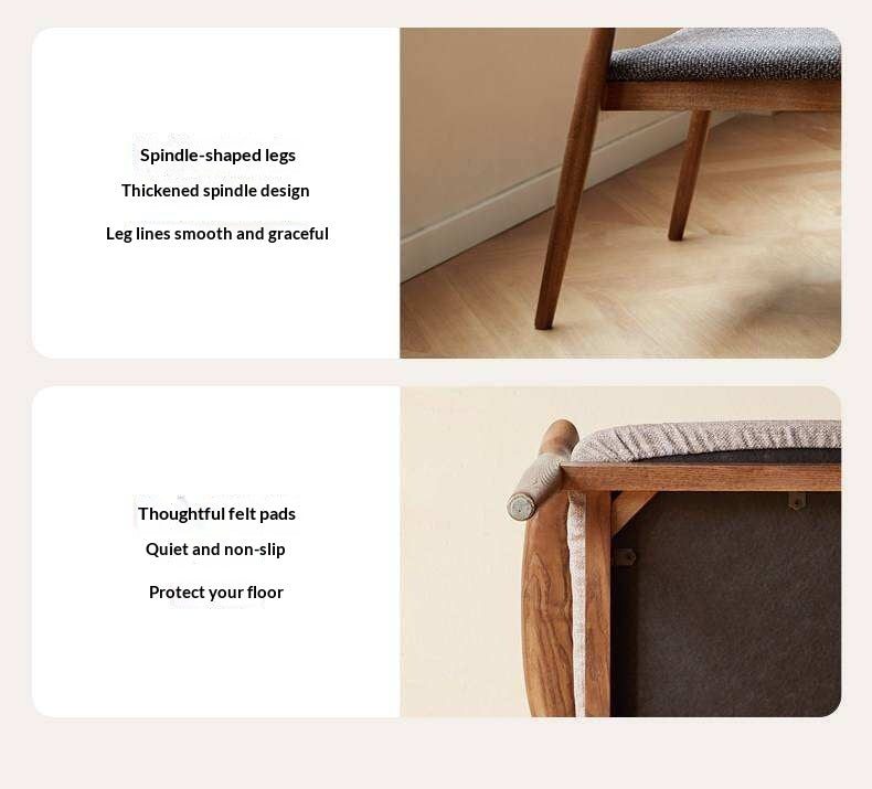 4 pcs -Ash solid wood Sculptural Wishbone-Style Dining Chair