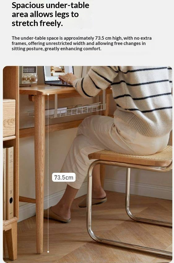 Oak Solid Wood Corner Table Study Office Desk