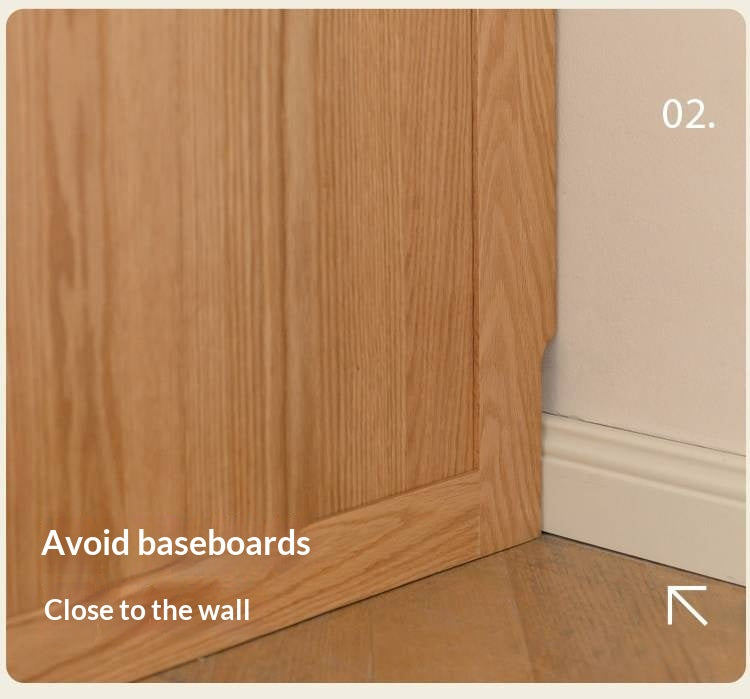 Oak Solid Wood Wardrobe French Retro Style