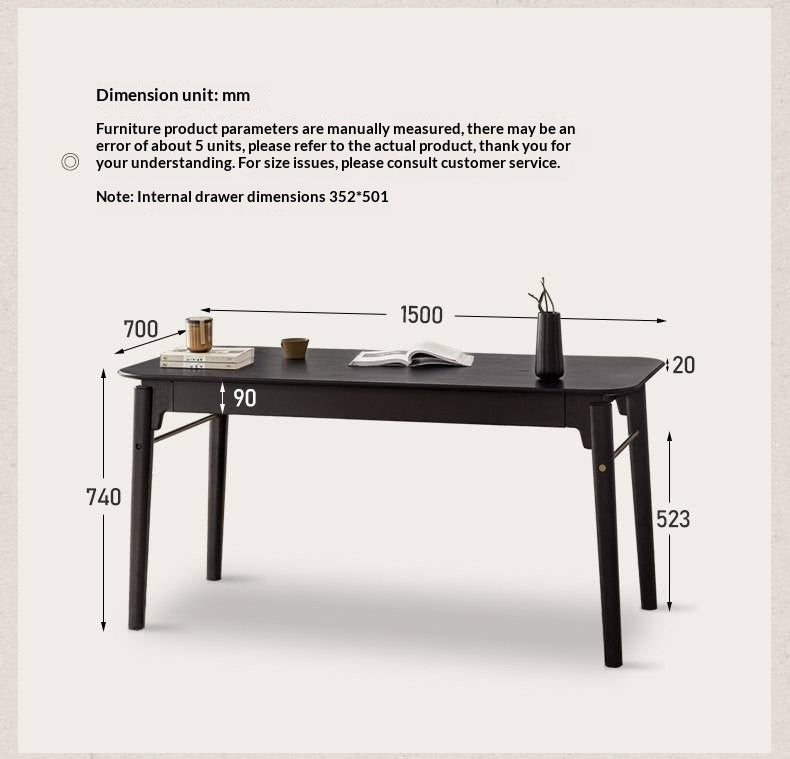 Oak Solid Wood Modern Simple Computer Desk