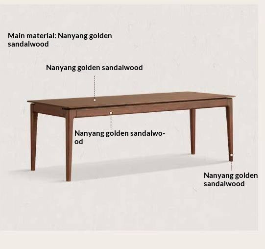 Sandalwood Solid Wood Modern Style Office Desk