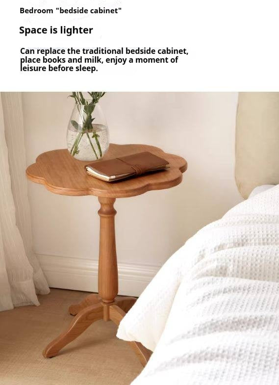 Cherry, Poplar Solid Wood Retro Side Table