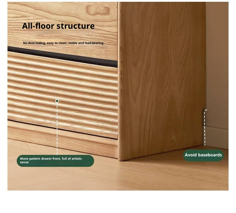 Ash Solid Wood Modern Minimalist Chest Of Drawers