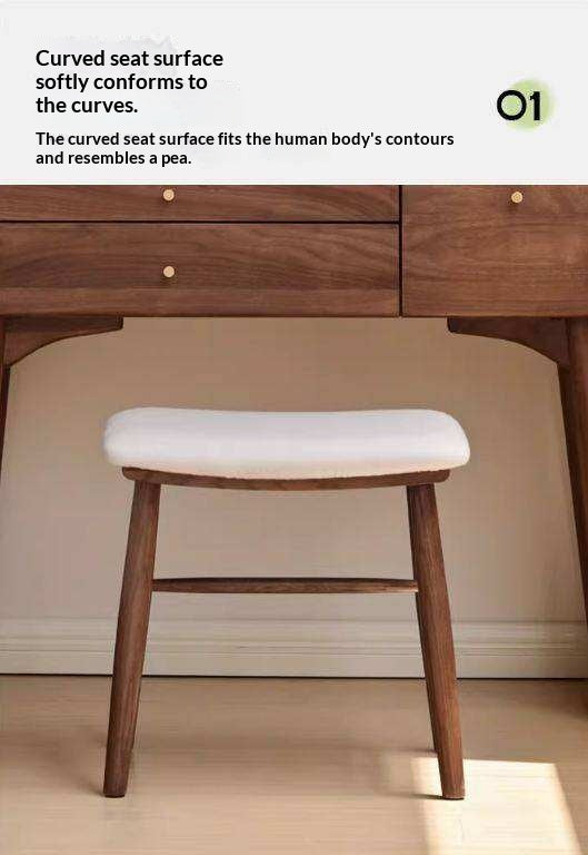Oak Solid Wood Modern Dressing Stool