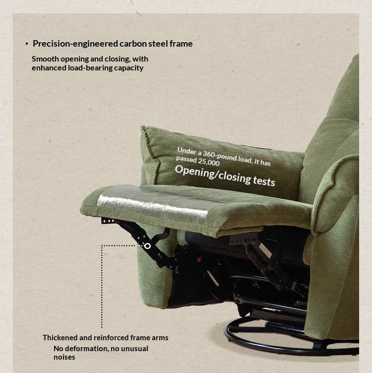 Swivel Rocker Recliner Chair with Tufted Pillow Back