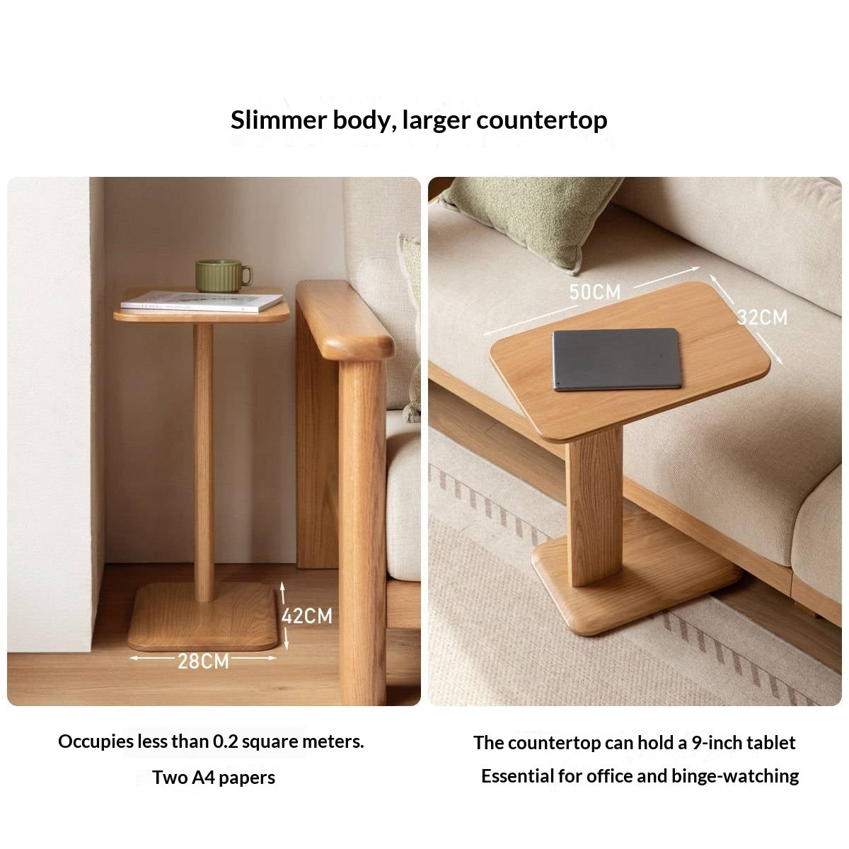 Oak Solid Wood Modern Minimalist Style Side Table