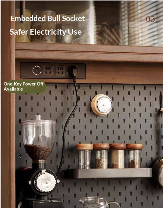 Black Walnut Solid Wood Ancient Style Buffet Cabinet