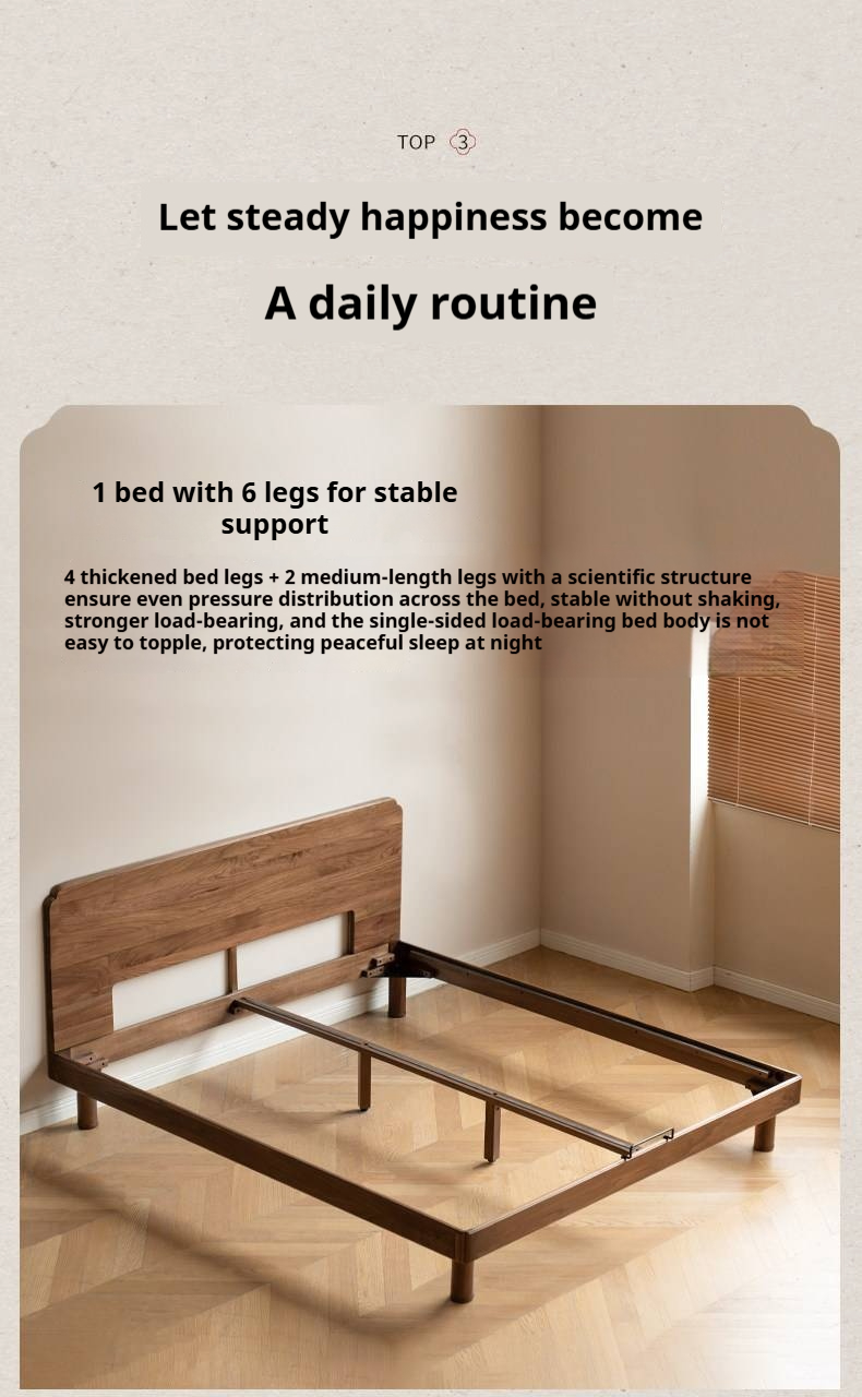 Oak, North American Black Walnut Solid Wood Bed
