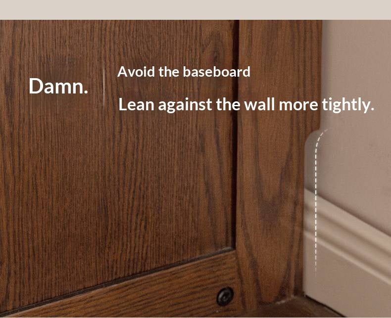 Oak Solid Wood, Solid RubberWood  Modern Style Wardrobe