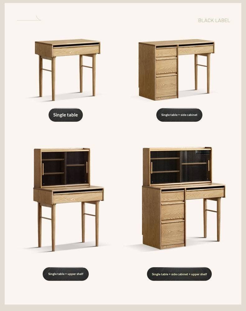 Ash Solid Wood Modern Multifunctional Vanity Table