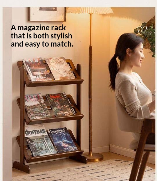 Beech Solid Wood Slim Shoe Rack with Tiered Shelves