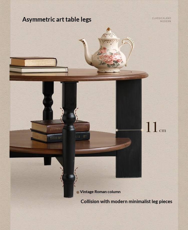 Black Walnut Solid Wood American Retro Coffee Table