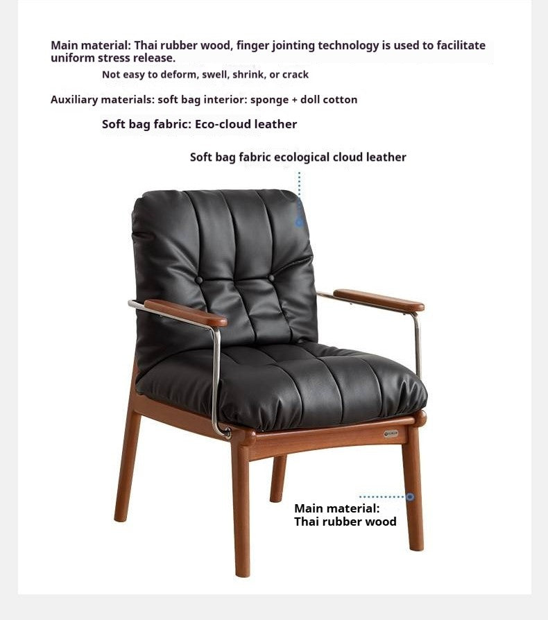 Solid Rubberwood Medieval Style Leisure Chair