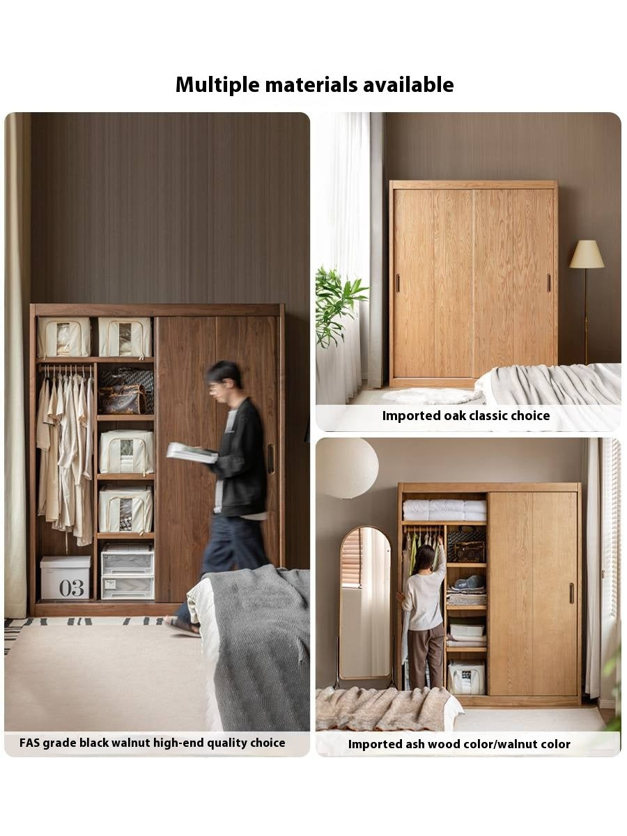 Golden Sandalwood Solid Wood Wardrobe