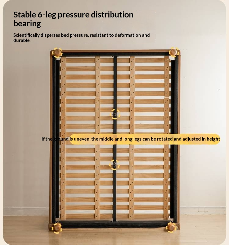 Beech Solid Wood Children's Organic Leather Soft High Headboard Biscuit Bed