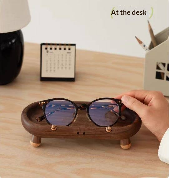 Black Walnut Solid Wood Tray for Snacks, Desserts, and Jewelry Storage