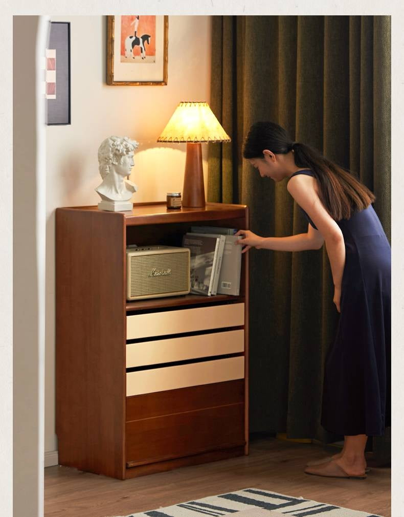 Poplar Solid Wood Antique Style Side Cabinet