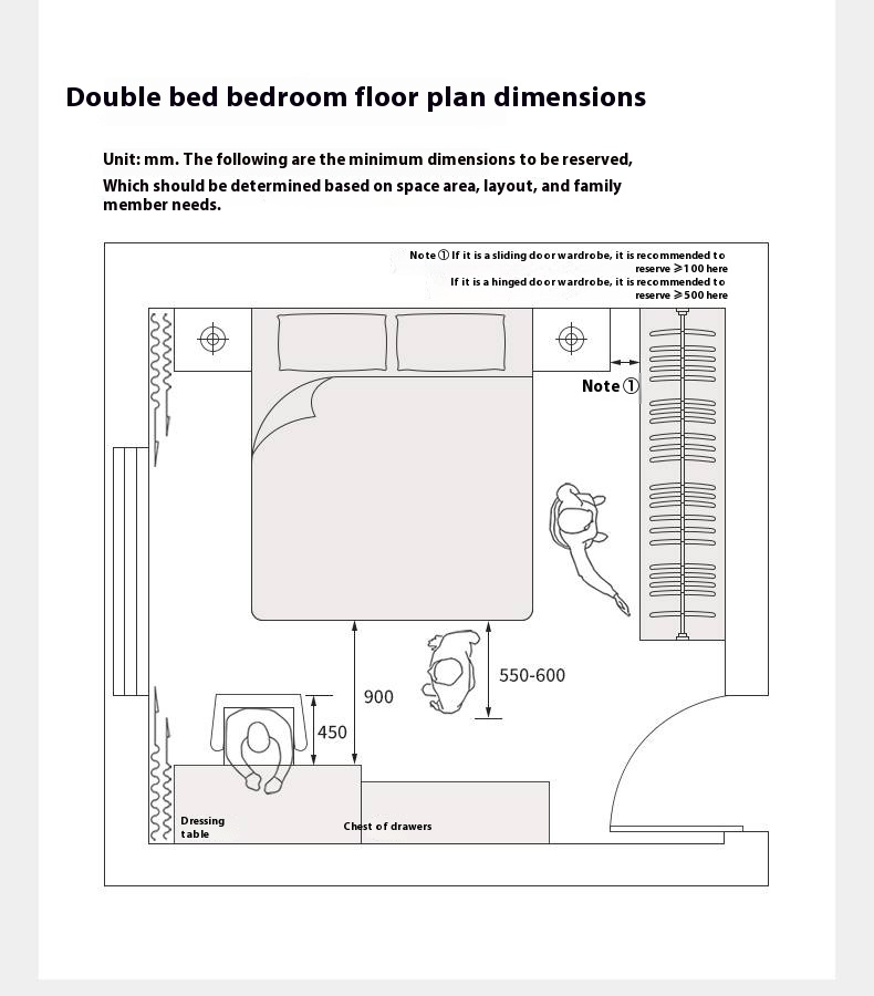 Oak Solid Wood Modern Bed