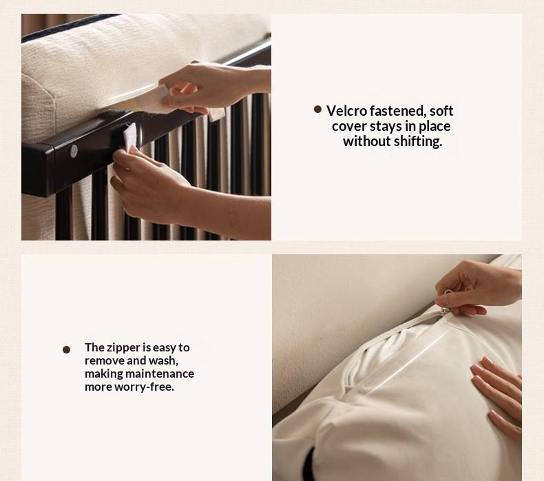 Rubberwood Solid Wood  French Retro Soft Bed