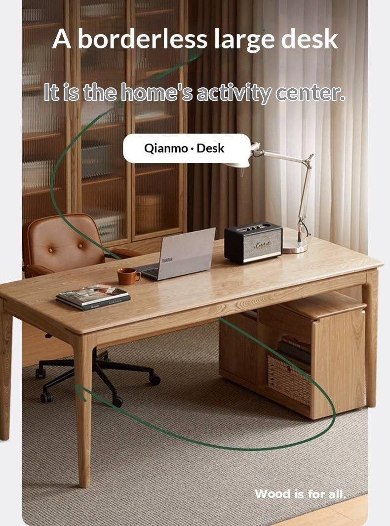 Ash Solid Wood Modern Minimalist Office Desk