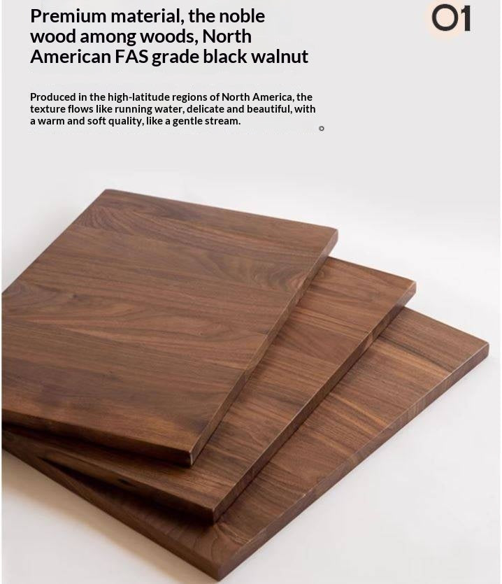 Black Walnut, Oak Solid Wood Tatami Tea Chair Low Back