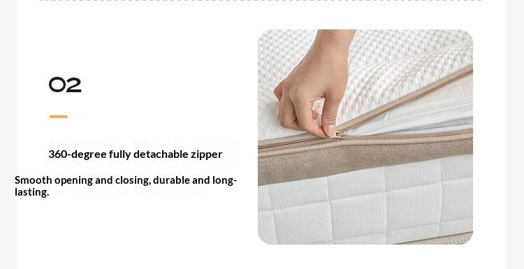 Zero-Glue Adjustable Spring Latex Mattress — Thick and Anti-Mite Support