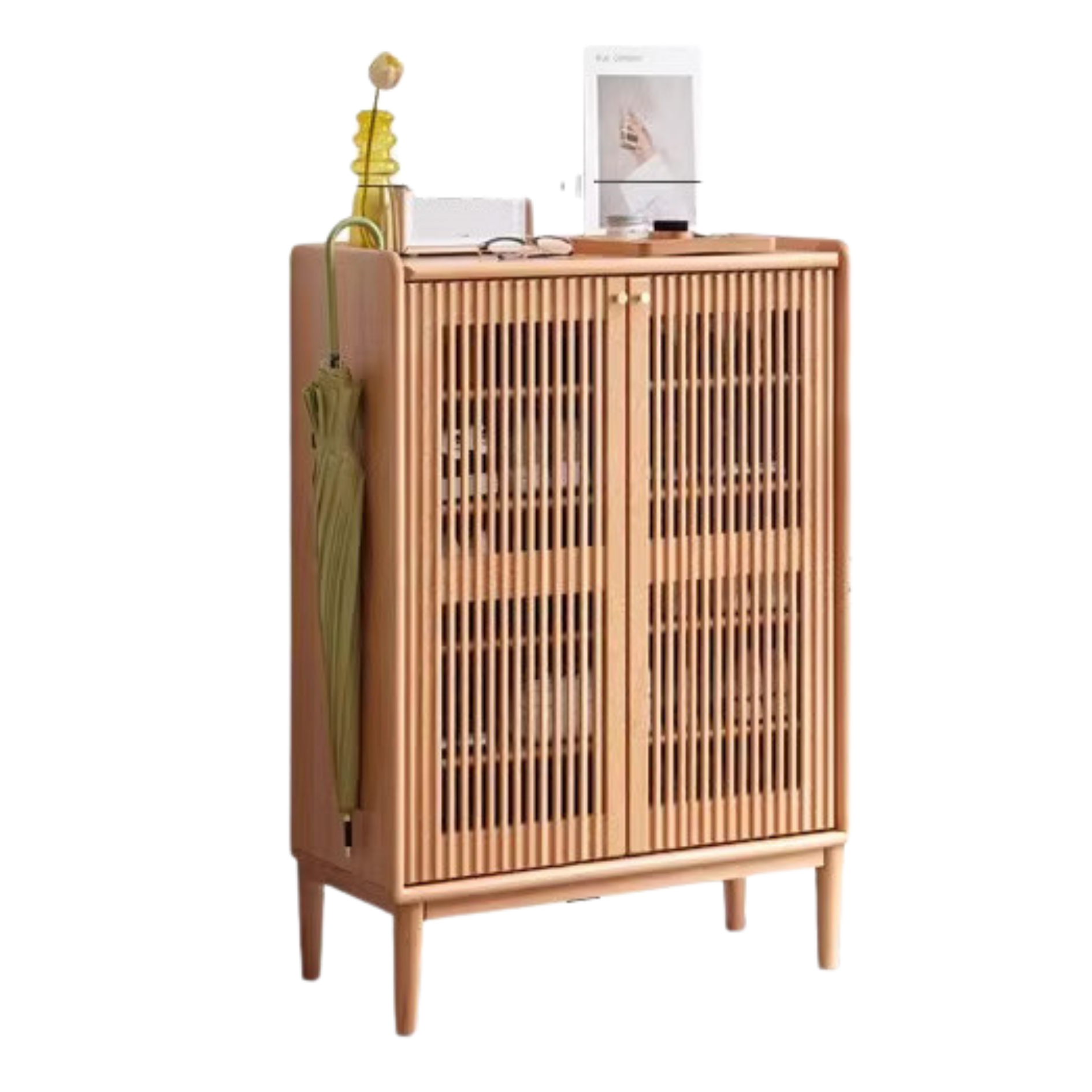 Beech Solid Wood Modern Shoe Cabinet