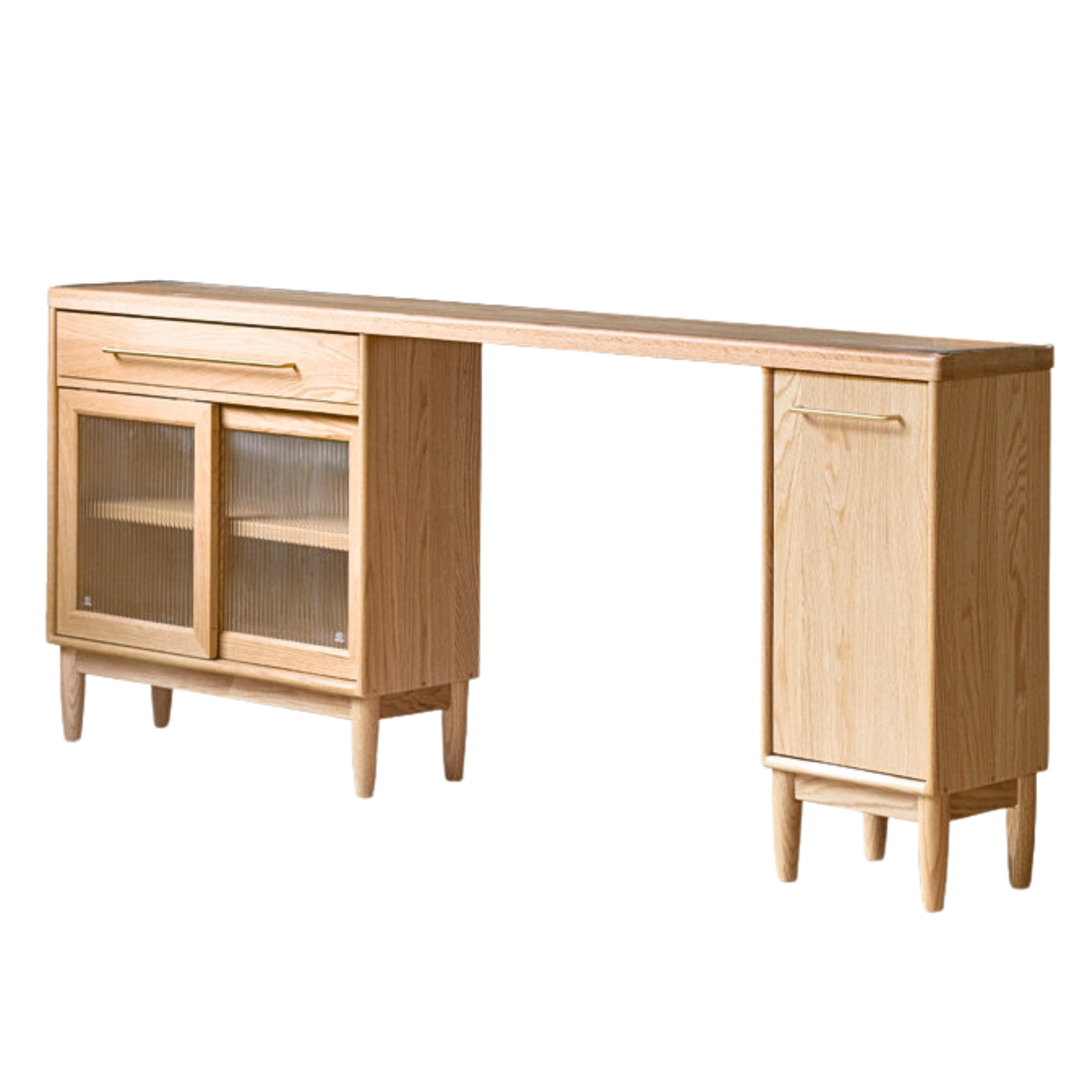 Oak solid wood ultra-thin multi-function dining sideboard integrated,