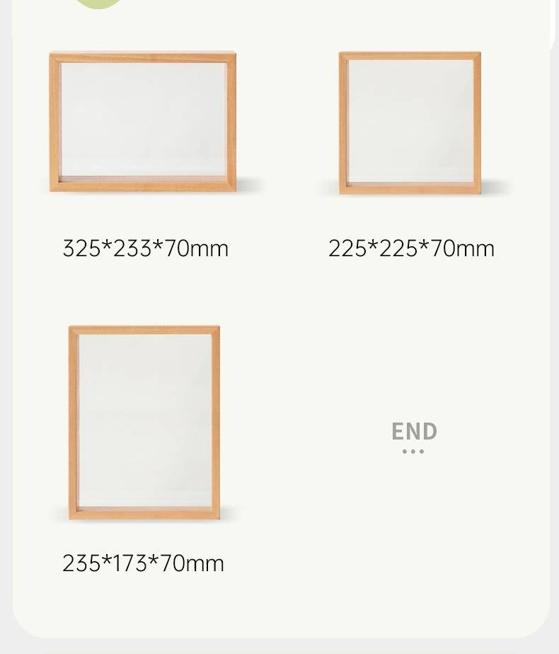 Beech, Sapele Solid Wood Nordic Hollow Photo Frame