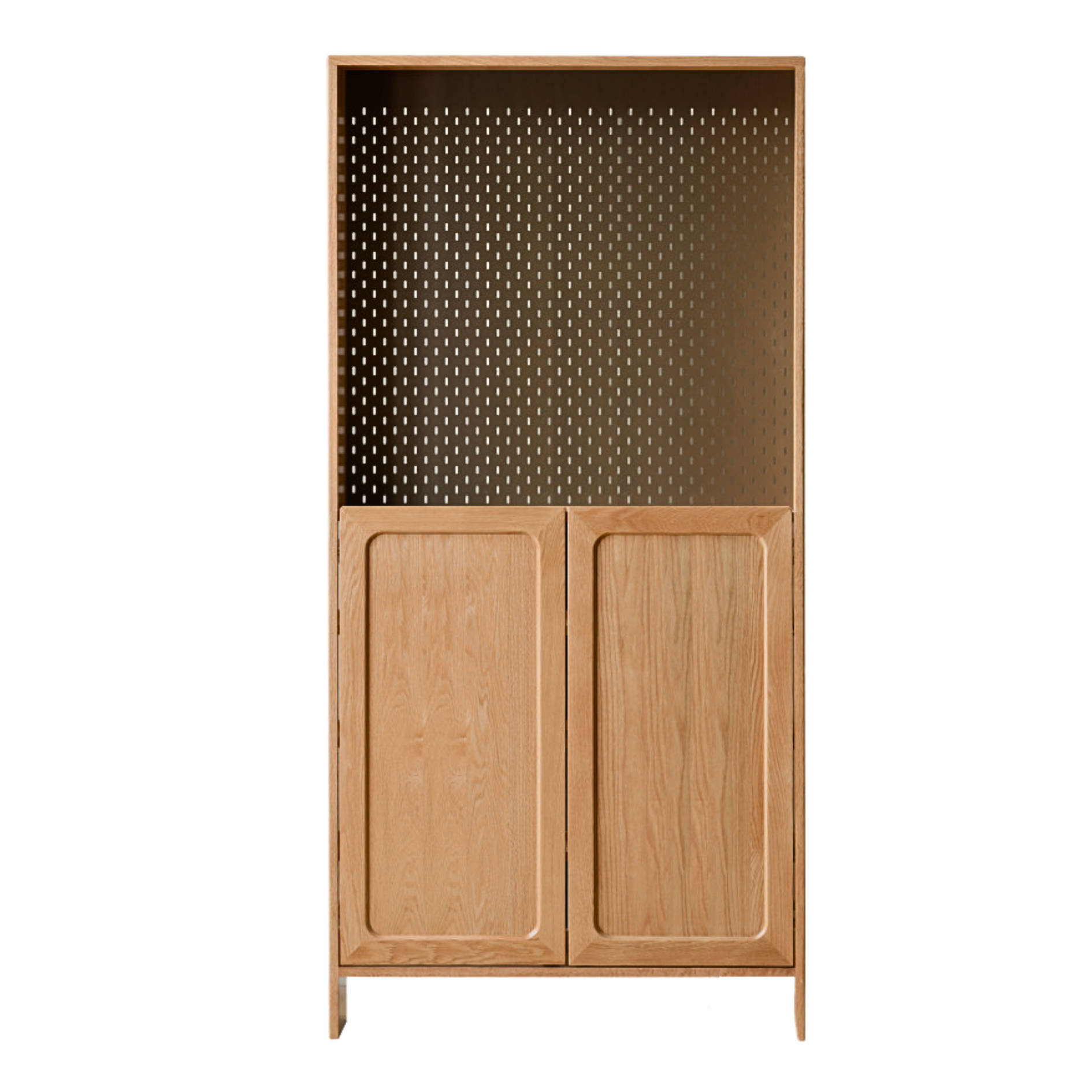 Oak solid wood entrance porch cabinet, ultra-narrow shoe cabinet: